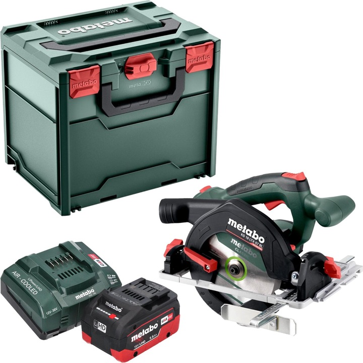 Actual product image Metabo KS 18 LTX 57 BL Cordless hand-held circular saw 18 V 57 mm + 1x LiHD battery 5.5 Ah + charger +