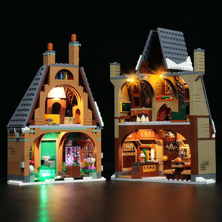 Actual product image BrickBling LED light set for LEGO Harry Potter: Visit to Hogsmeade (76388)