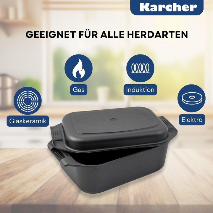 Immagine prodotto Karcher Tostapane 2 in 1 nero a induzione (Pirofila + casseruola, Alluminio pressofuso)