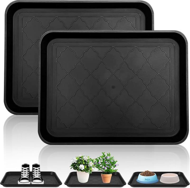 Lekefeto 2er-Set Schuhabtropfschalen (42 x 32 cm)