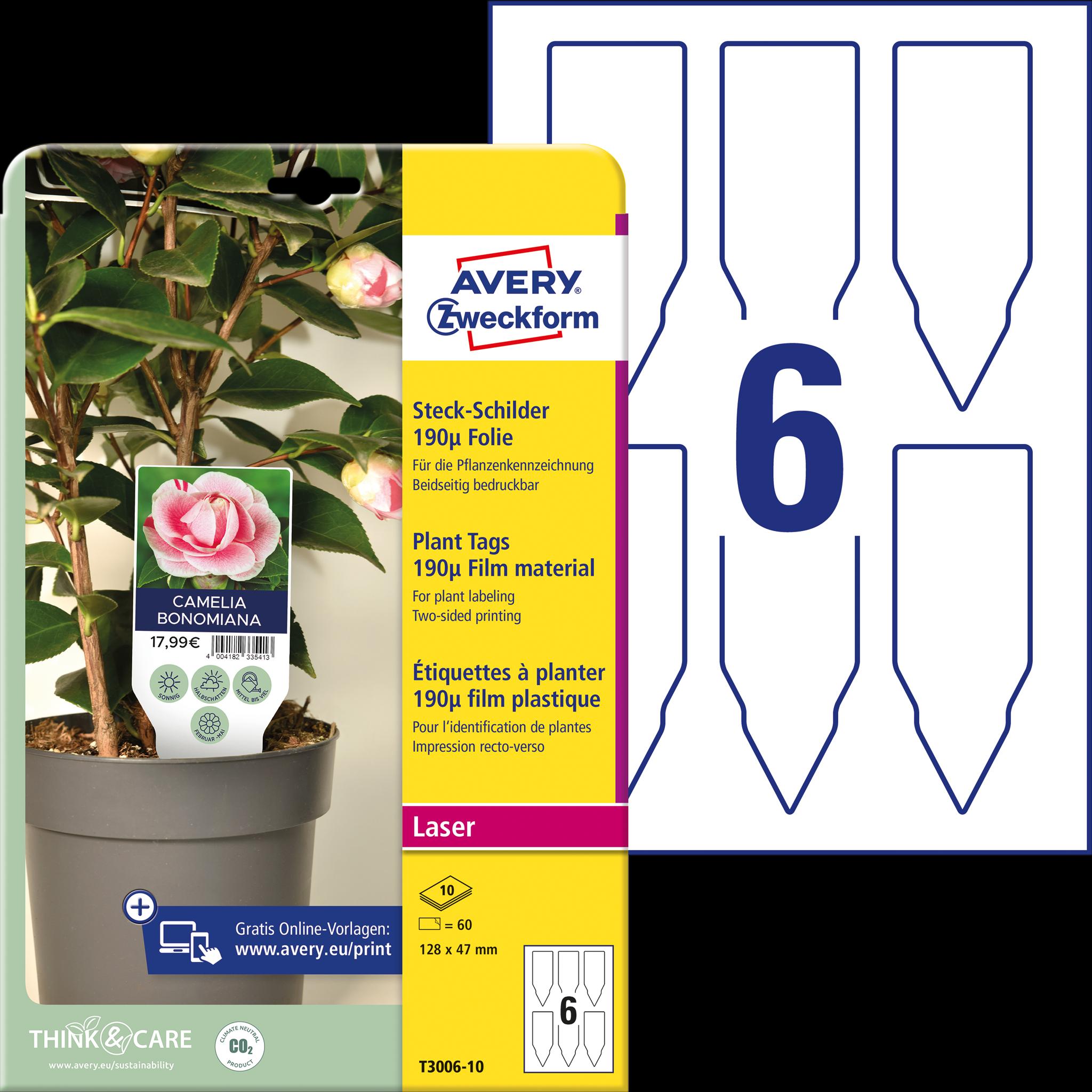 Avery, Etiketten, Steck-Schilder