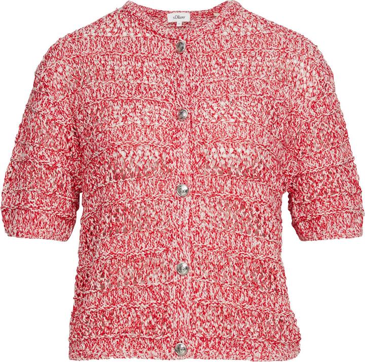 Actual product image S.Oliver Strickjacke Verkürzte Ajour-Strickjacke mit Glitzereffekt (32)