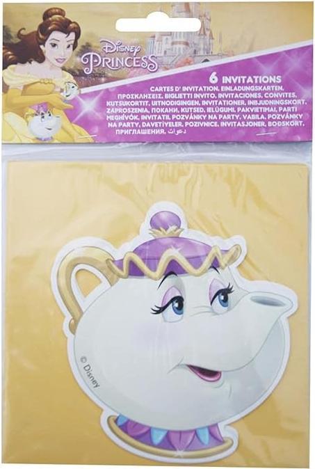 Produktbild Beauty And The Beast Frau Potts Einladungen (6er Pack) (6 Stk.)