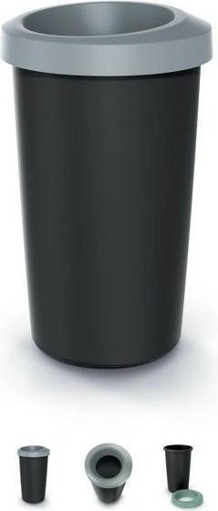 GCS Keden Compacta R 25L Abfallbehälter – Glattes Grau (25 l)