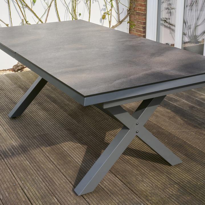 Produktbild Siena Garden Sincro Ausziehtisch 200/260x100cm matt anthrazit / HPL titan (200 x 100 x 77 cm)