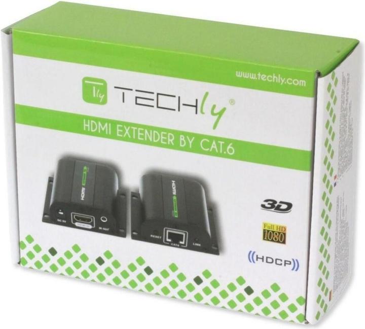 Image du produit Techly Extender HDMI via câble Cat RJ45 (0.07 m)