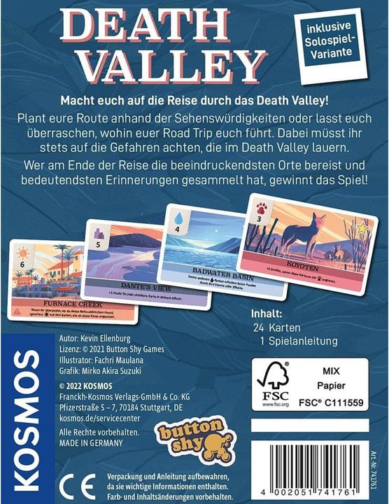 Productafbeelding Kosmos Death Valley 8+ kaartspel 1-2 spelers (Duits)