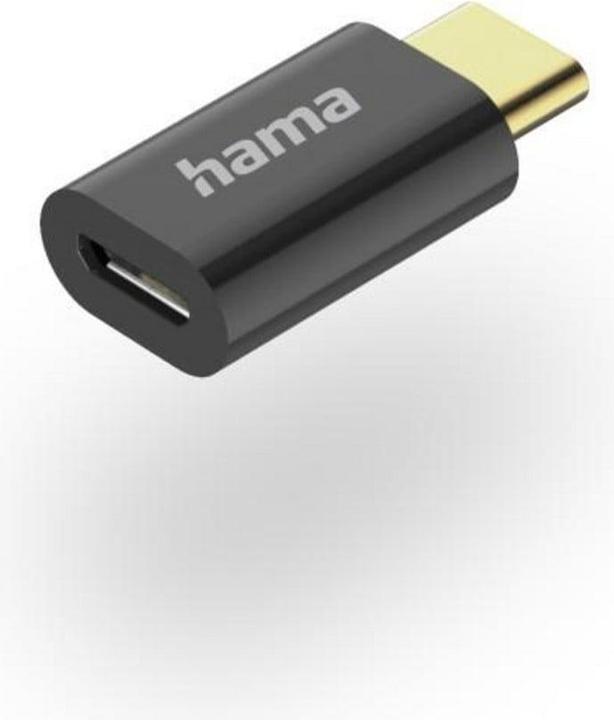 Produktbild Hama Adapter, Micro-USB - USB-C-Stecker, Schwarz (USB 2.0)