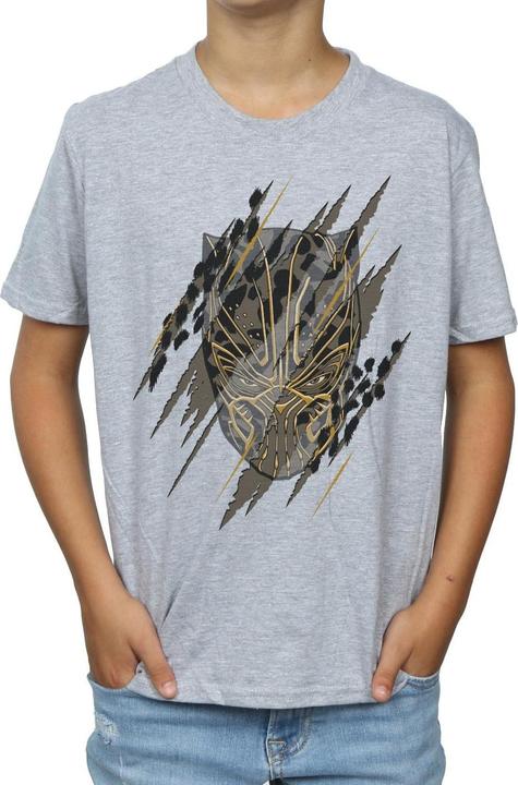 Produktbild Jungen Black Panther Gold Head TShirt (140, 146)