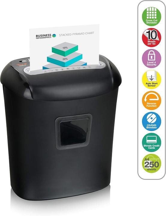 Image du produit Peach skartovač Cross Cut Shredder PS500-40, křížový řez, P-4, 21 l (Coupe de particules)