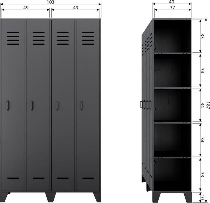 Actual product image Woood Stijn (103 x 40 x 187 cm)