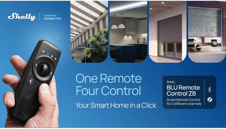 Immagine prodotto Shelly BLU Remote Control ZB Black (Telecomando specifico per il dispositivo, Bluetooth)