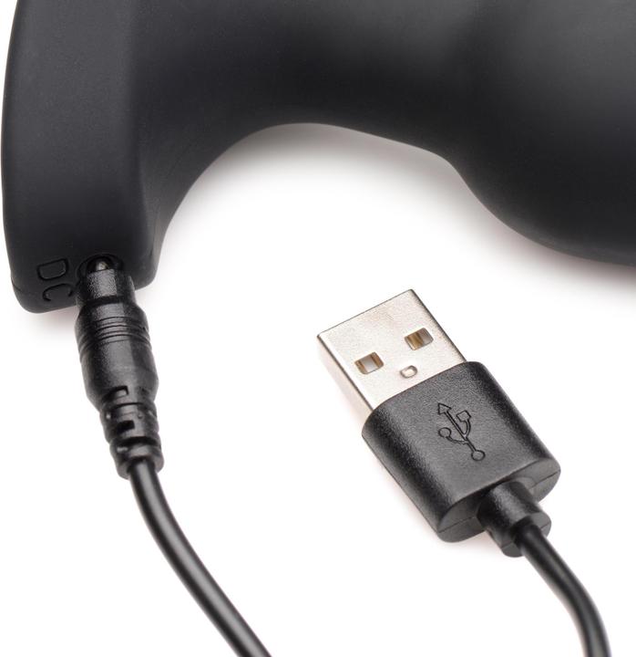 Actual product image XR Brands Laser Heart Small Anal Plug w/ Remote Control