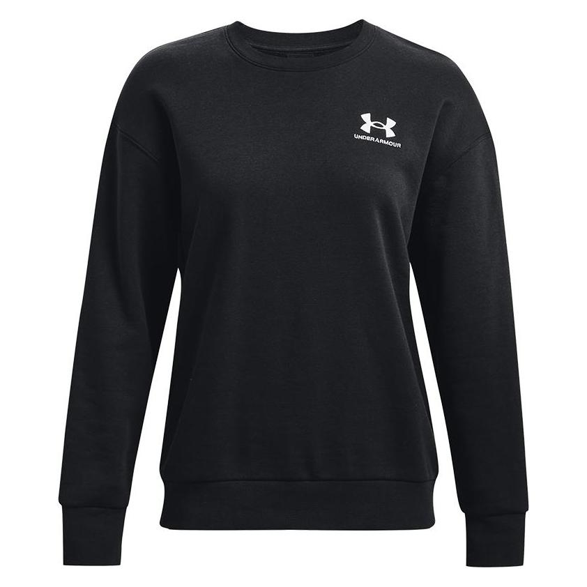 Under Armour, Damen, Pullover, Essential Fleece Crew Sweatshirt Damen, Schwarz, (S)