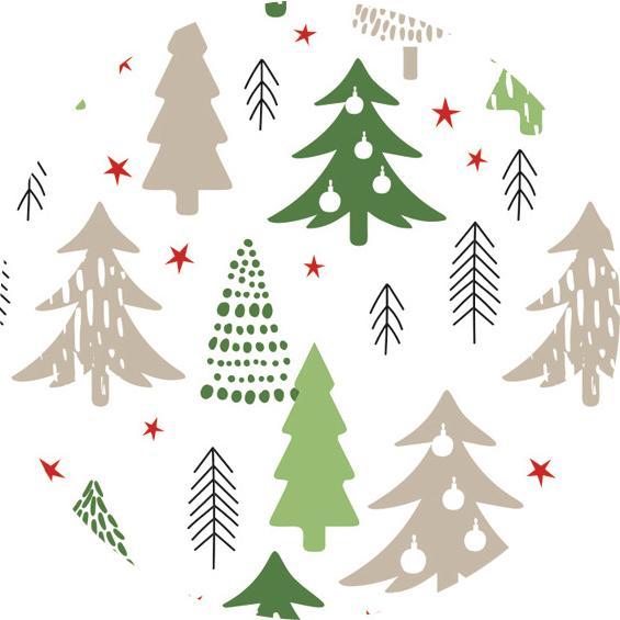 Produktbild Ursus Motiv-Fotokarton "Weihnachtsbäume", ca. 49,5 x 68 cm (300 g/m², 1 x)