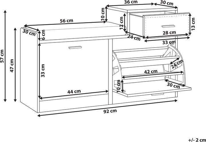 Image du produit Beliani Dubbo (92 x 30 x 57 cm)