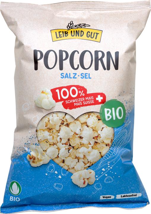 Produktbild Leib und Gut Popcorn mit Salz (90 g)