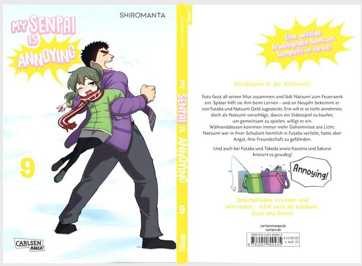Actual product image My Senpai is Annoying 9 (German, Luise Steggewentz, Shiromanta, 2025)