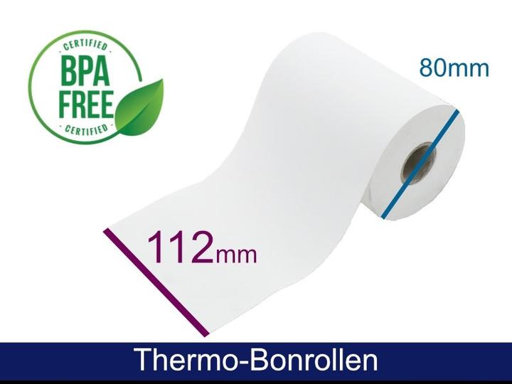 Produktbild ARTDEV Thermorolle - 112 80 25 (B/D/K) weiss, ca 70m