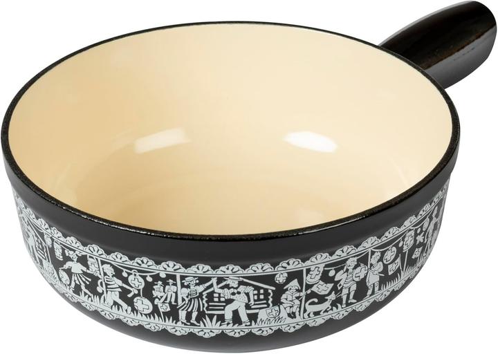 Kuhn Rikon Fondue pot induction cast iron black Swiss National Day Ø 24 cm (3.20 l)