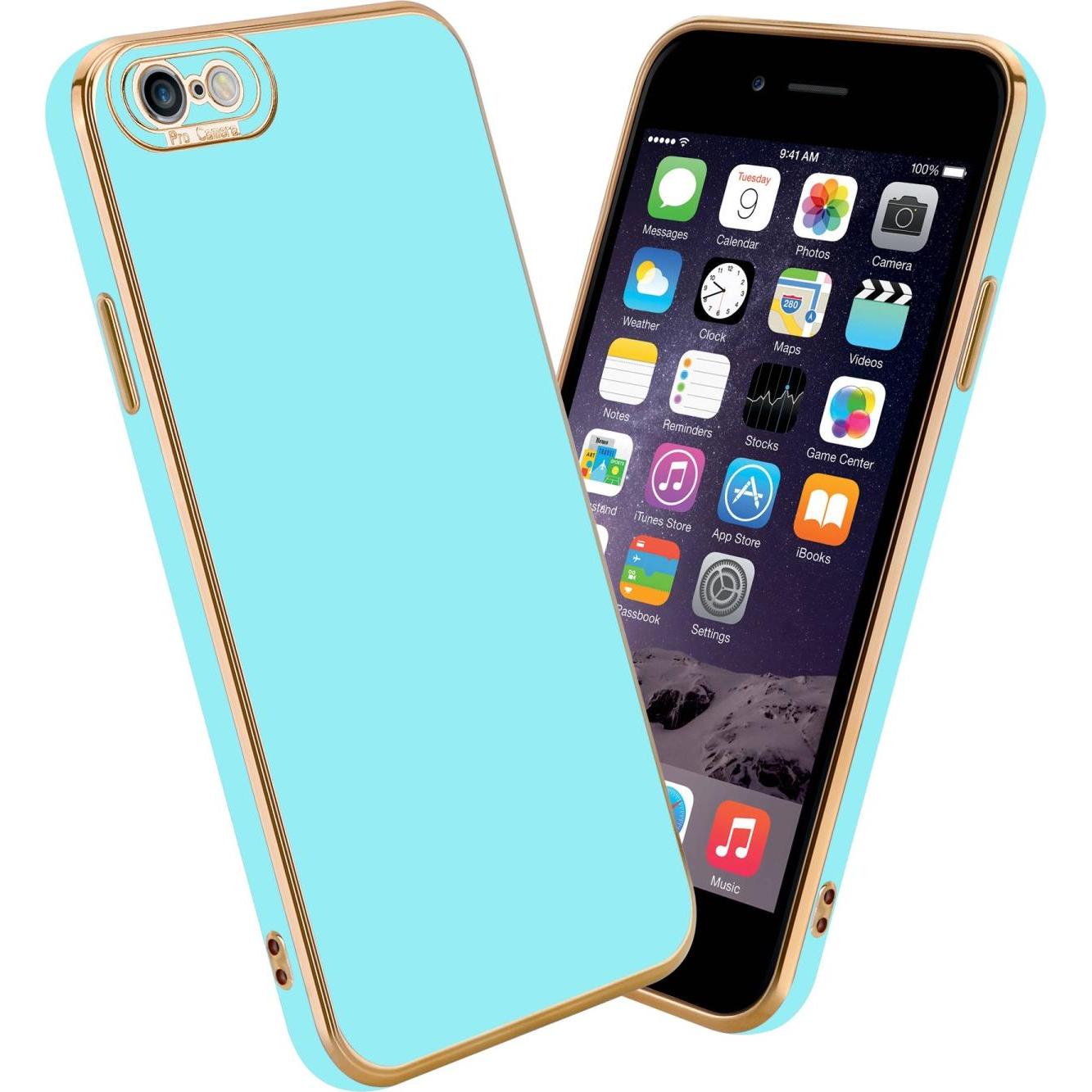 Cadorabo TPU Hülle mit Kameraschutz für Apple iPhone 6 PLUS / 6S PLUS (Apple iPhone 6 Plus), Smartphone Hülle, Türkis