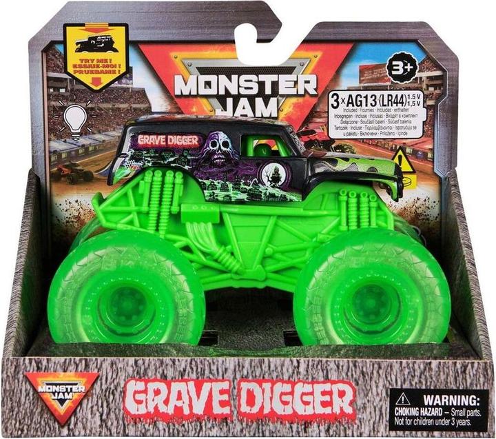 Monster Jam 1:43 Light Up Wheels Truck - Grave Digger