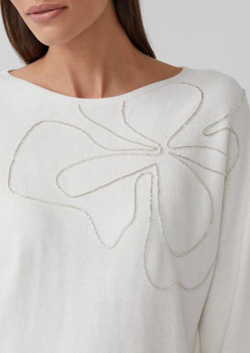 Produktbild s.Oliver Strickpullover Strickpullover mit Fledermausärmeln und Schmuckperlen (48)