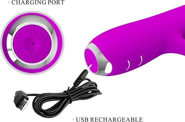 Actual product image Pretty Love 12 vibration functions3 flicker functionsSiliconeUSB rechargeable