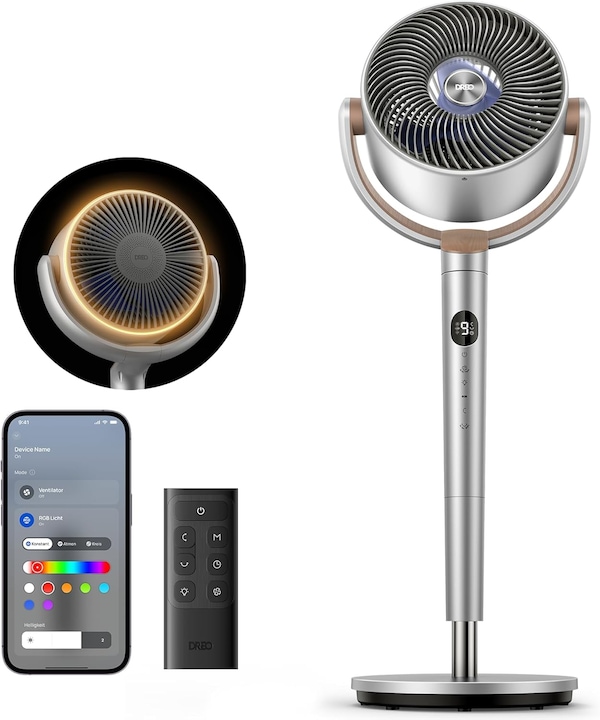 Dreo Smart Standventilator mit RGB Light (20 dB)