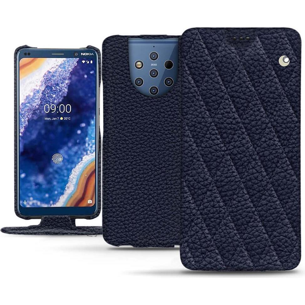 Noreve Lederschutzhülle vertikal (Nokia 9 PureView), Smartphone Hülle, Violett