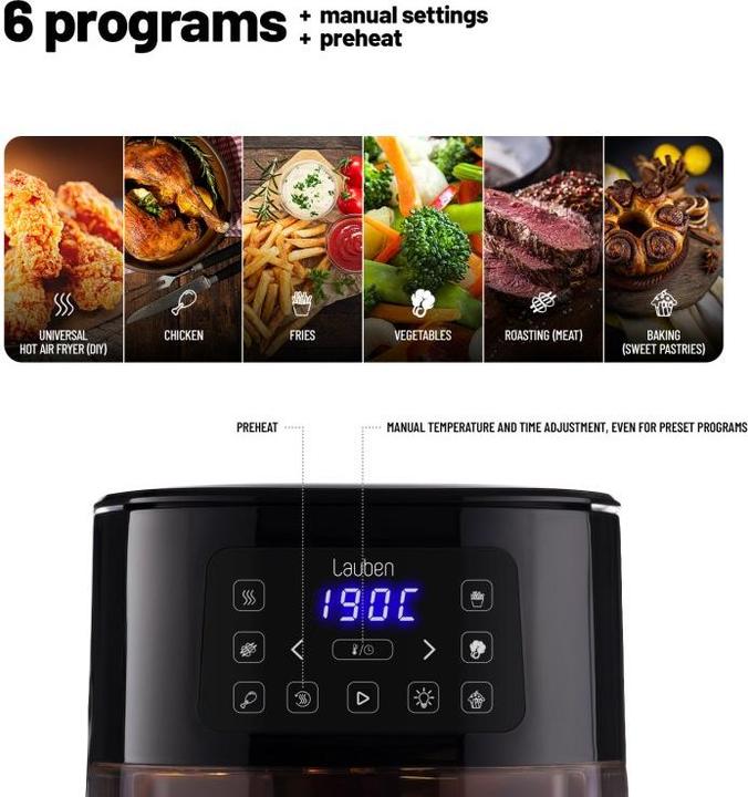 Produktbild Lauben Heissluftfritteuse Hot Air Fryer 4000BC