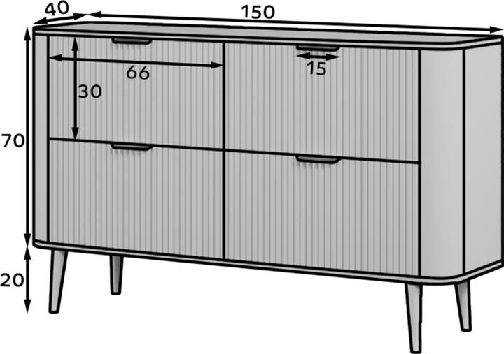 Image du produit ELTAP Chavelle (150 x 40 x 90 cm)