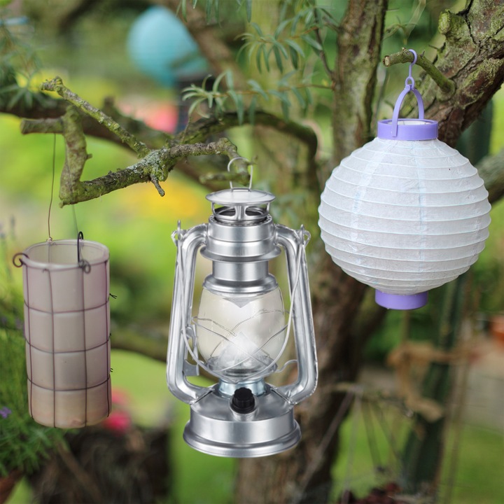 Actual product image Relaxdays LED Storm Lantern (15 x 11.5 x 24 cm, 1 x)