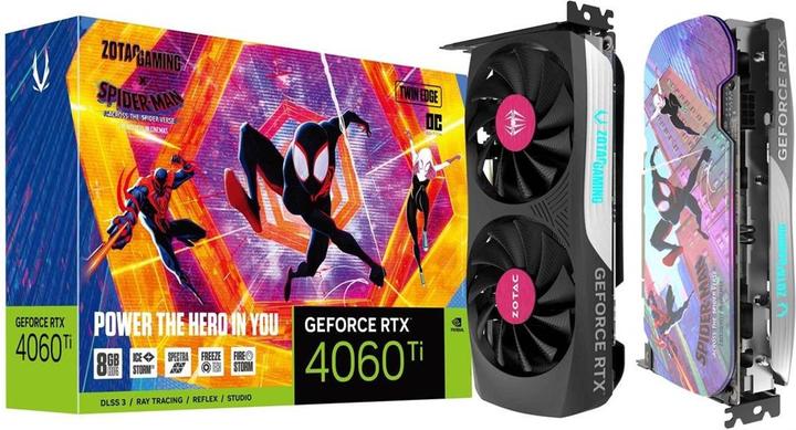 Actual product image Zotac GeForce RTX 4060Ti OC Spiderman Edition (8 GB)