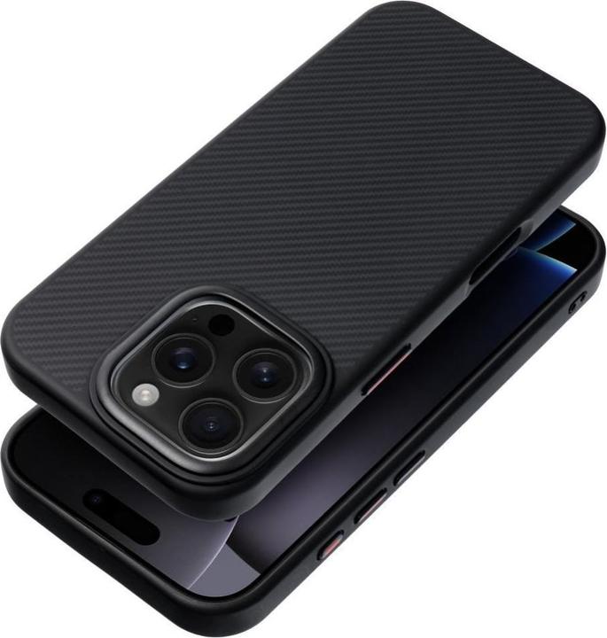 OEM Back panel cover Carbon Elite Mag Cover compatible with MagSafe for IPHONE 15 PRO black (Apple iPhone 15 Pro)