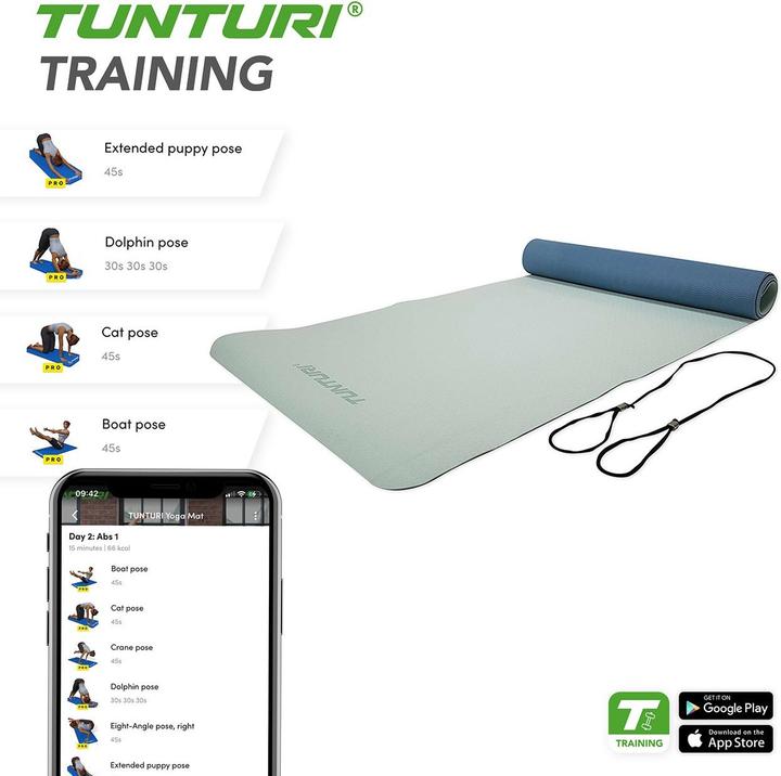 Immagine prodotto Tunturi TPE Yogamatte Rutschfest 4 mm (4 mm)