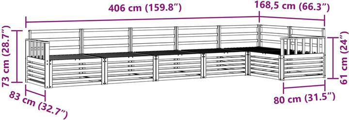 Produktbild vidaXL Outdoor-Sofa