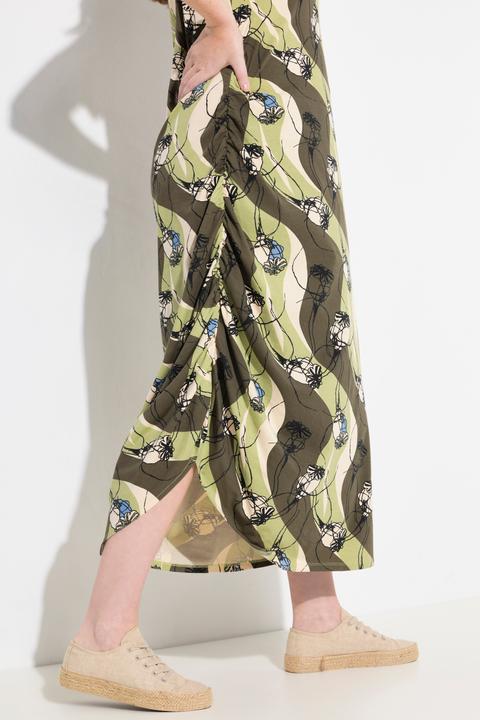 Image du produit Ulla Popken Robe Longue En Jersey, Encolure Ronde, Manches Courtes, Coton Bio (54)
