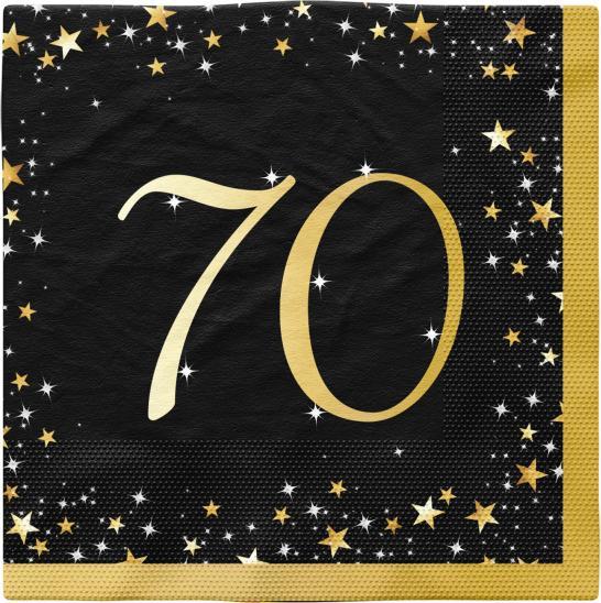 Riethmüller Starlight Servietten 70 - gold schwarz (16 pcs., 33 x 33 cm)