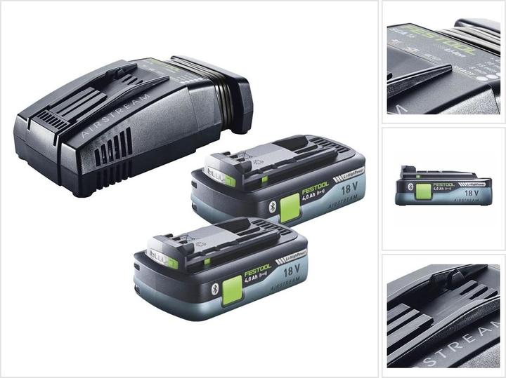 Produktbild Festool Energie Set 2x BP 18 Li 4,0 Ah HPC-ASI Akkupack 18 V 4,0 Ah HighPower ( 2x 205034 ) + SCA (18 V)