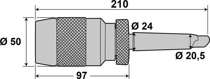 Actual product image Paulimot Schnellspann-Bohrfutter 1-16 mm + Kegeldorn MK3 / B18