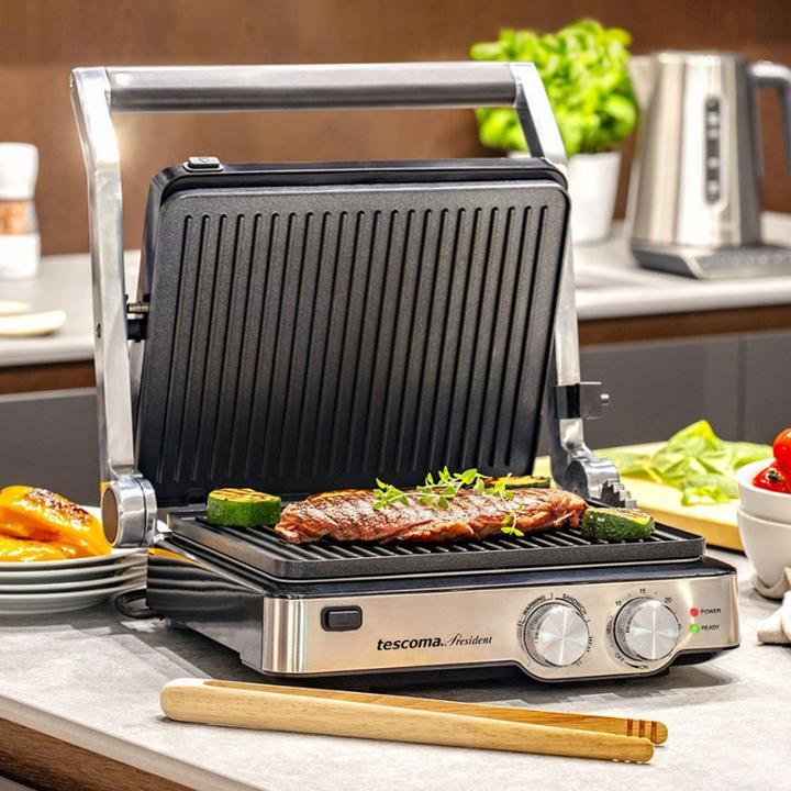 Produktbild Tescoma 2in1 Tisch- und Kontaktgrill, Temperaturregler und Kurzzeitmesser, 2000 W