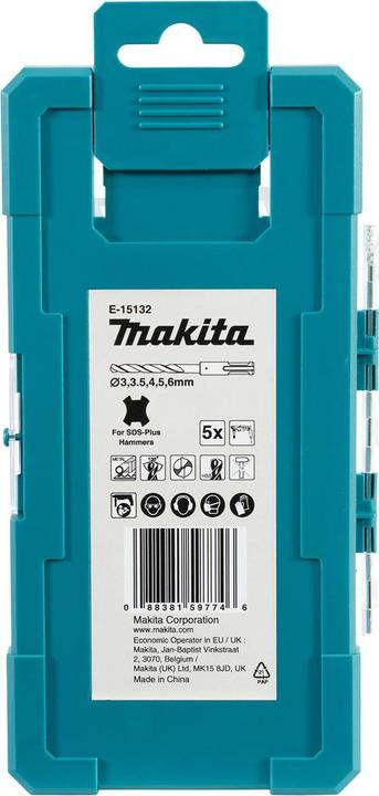 Actual product image Makita Metal drill bit set (3,0, 5,0, 6.00 mm, 4,0, 3,5)