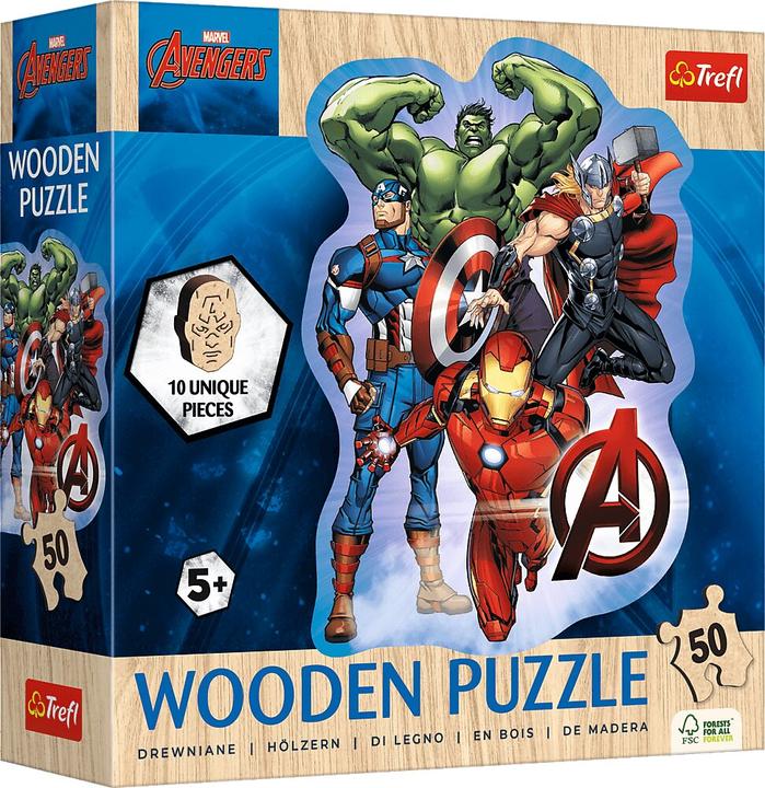 Image du produit Trefl Puzzle en bois Junior 50 - Avengers (50 pièces)