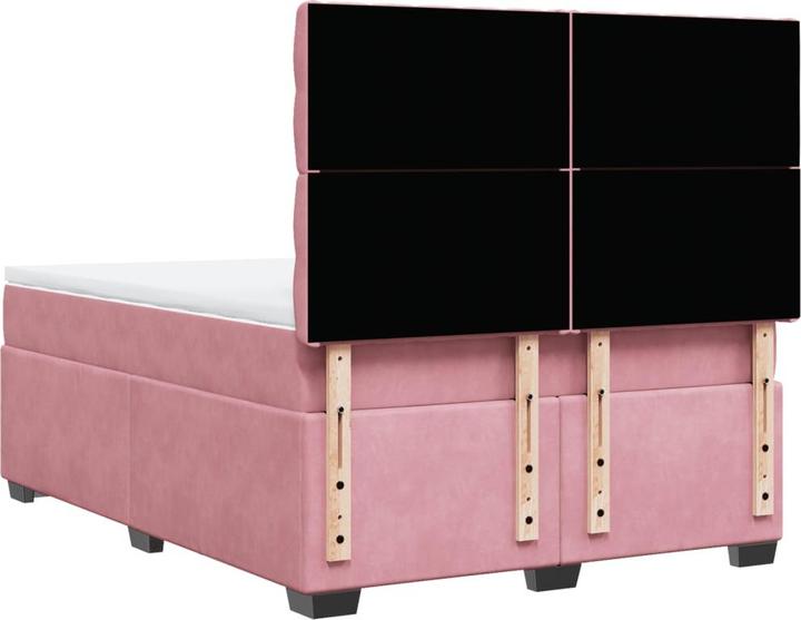 Actual product image vidaXL Bo x spring bed with mattress 160 x 200 cm velvet (160 x 200 cm)