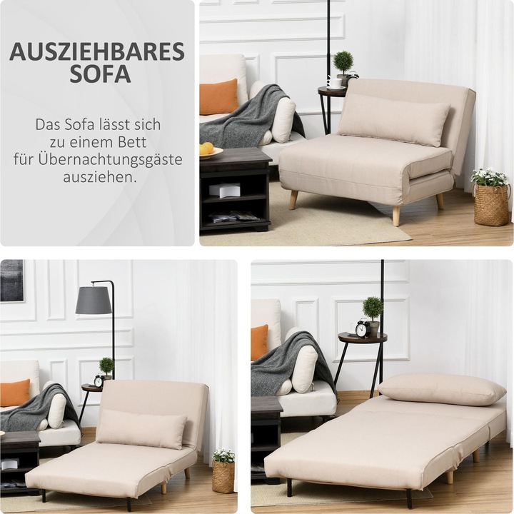 Produktbild Homcom Schlafsofa Sofabett (Bettsofa)