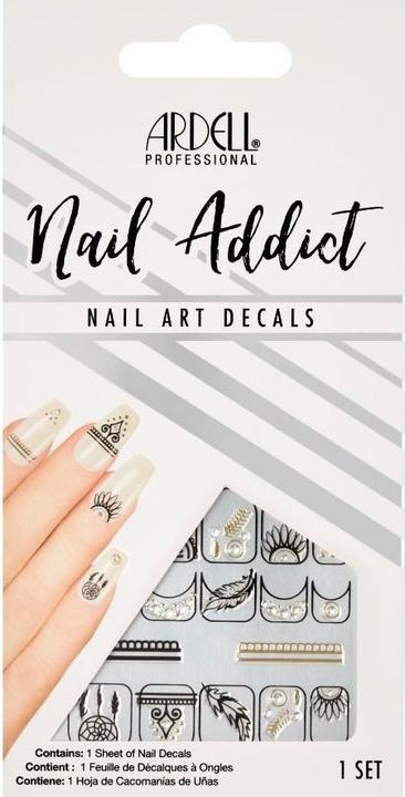 Actual product image Ardell Nail Art Sicker Boho Chic (Artificial nails, Black, Gold)