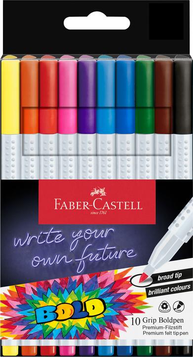 Faber-Castell Faserschreiberetui 10ST Grip Boldpen