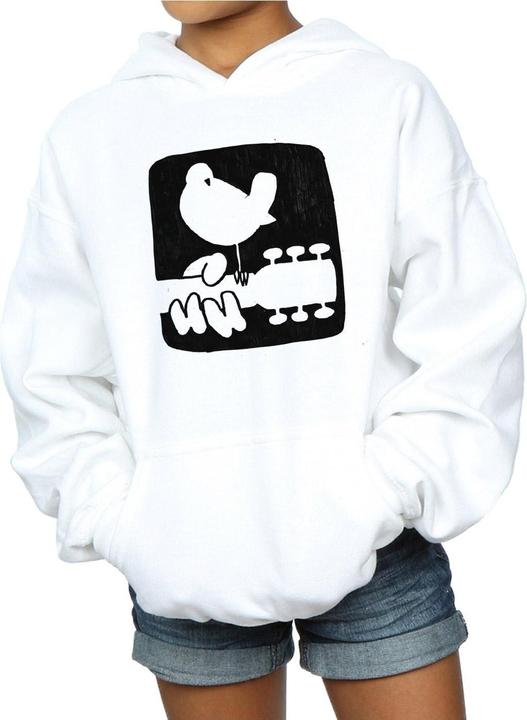 Actual product image Woodstock Girls Guitar Logo Hoodie (116)