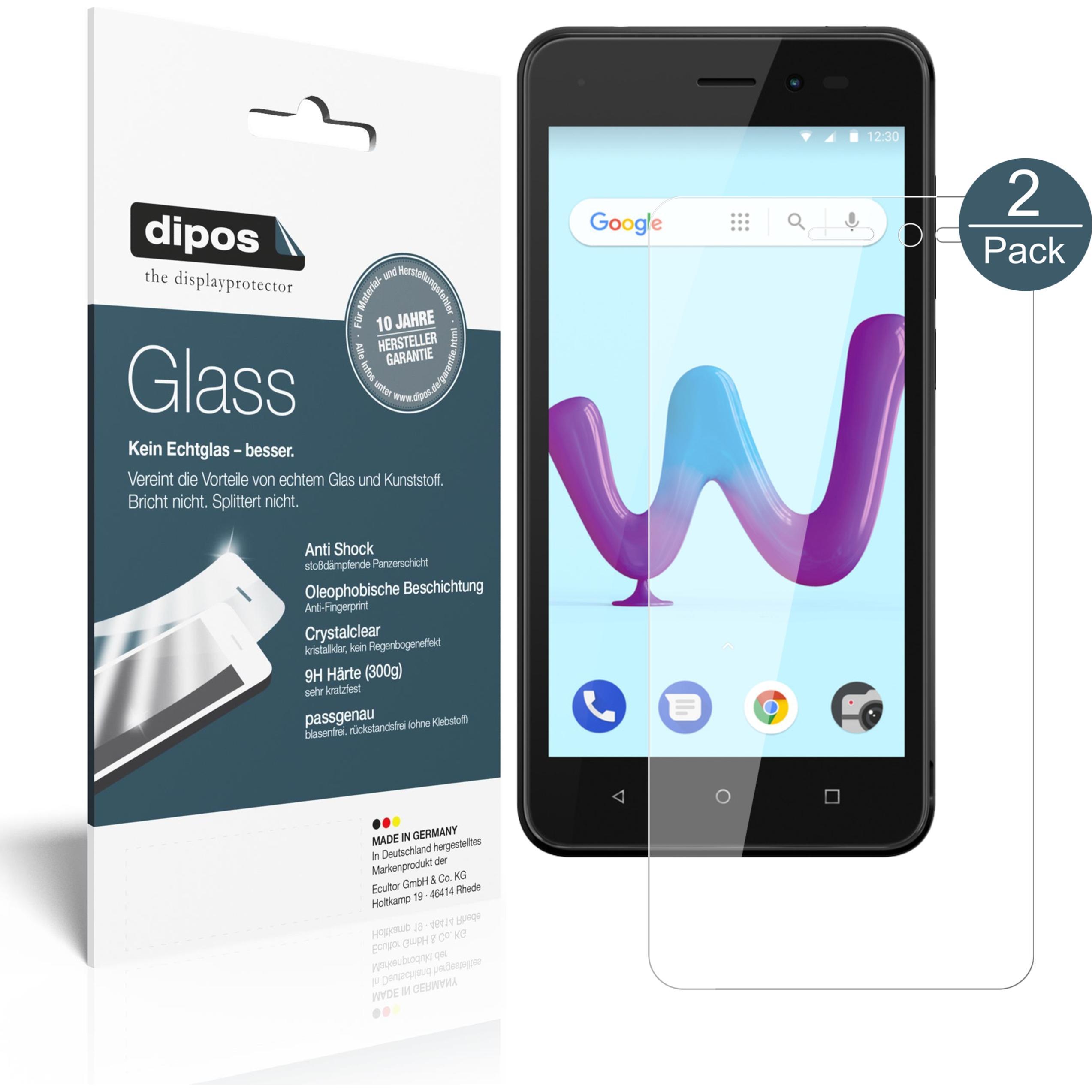 Dipos Displayschutz Anti-Shock (2 Stück, Wiko Sunny 3), Smartphone Schutzfolie, Transparent